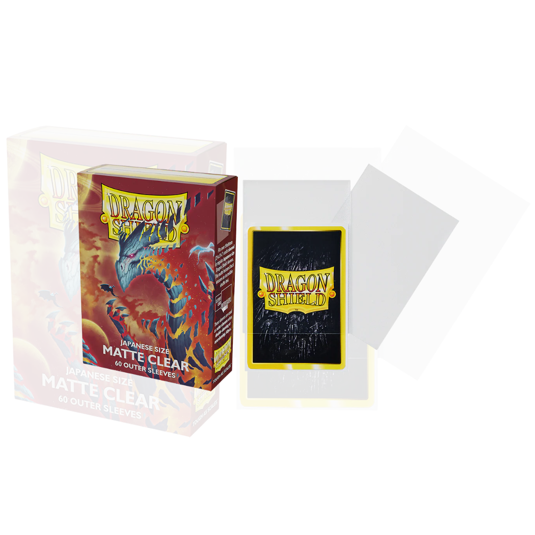 Dragon Shield - Japanese Size - Matte Clear (60 outer sleeves)